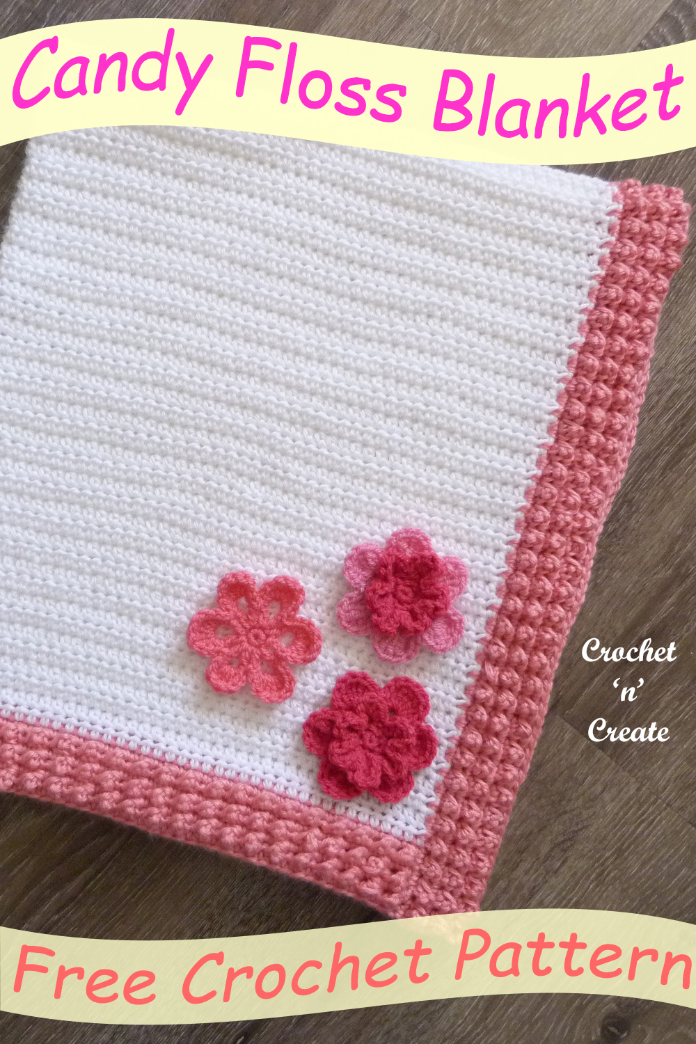 candy floss crochet blanket