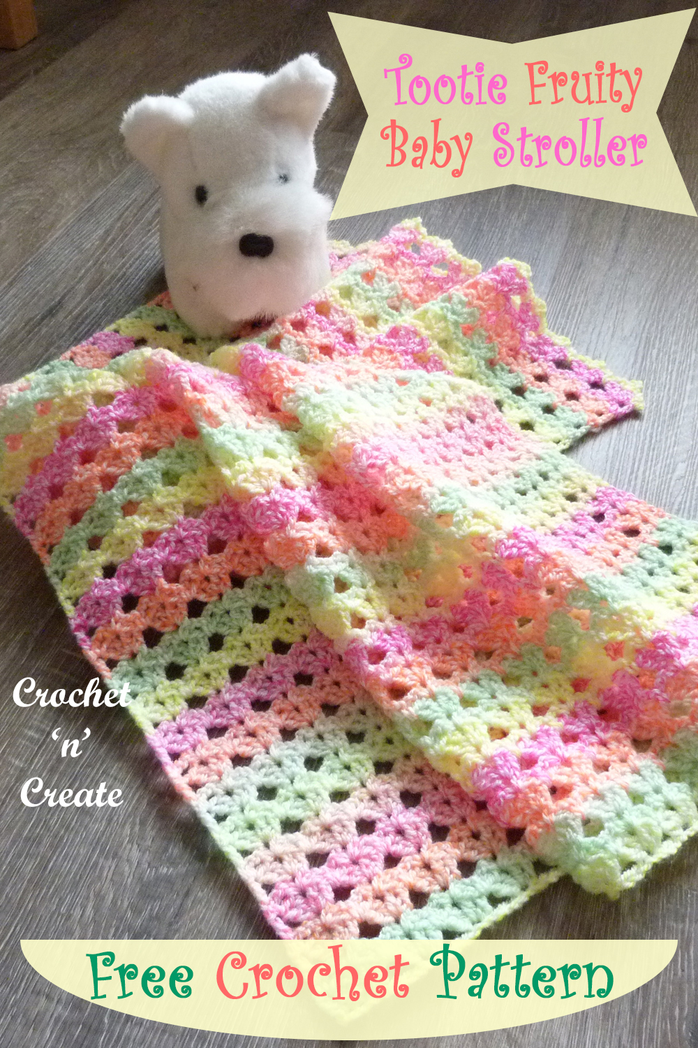 tootie fruity stroller blanket