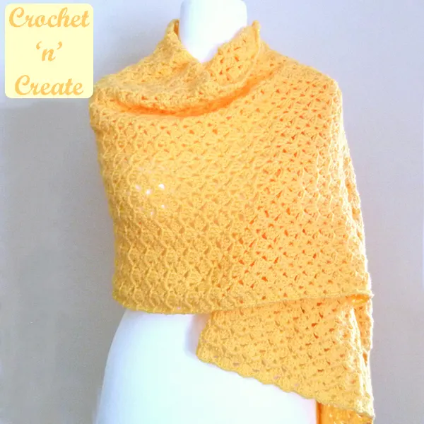 rectangle ladies crochet shawl