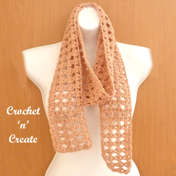 summer lace crochet scarf