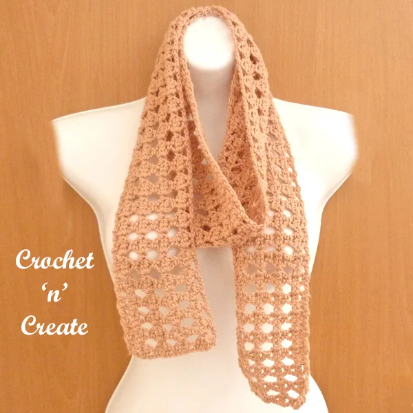 summer lace crochet scarf