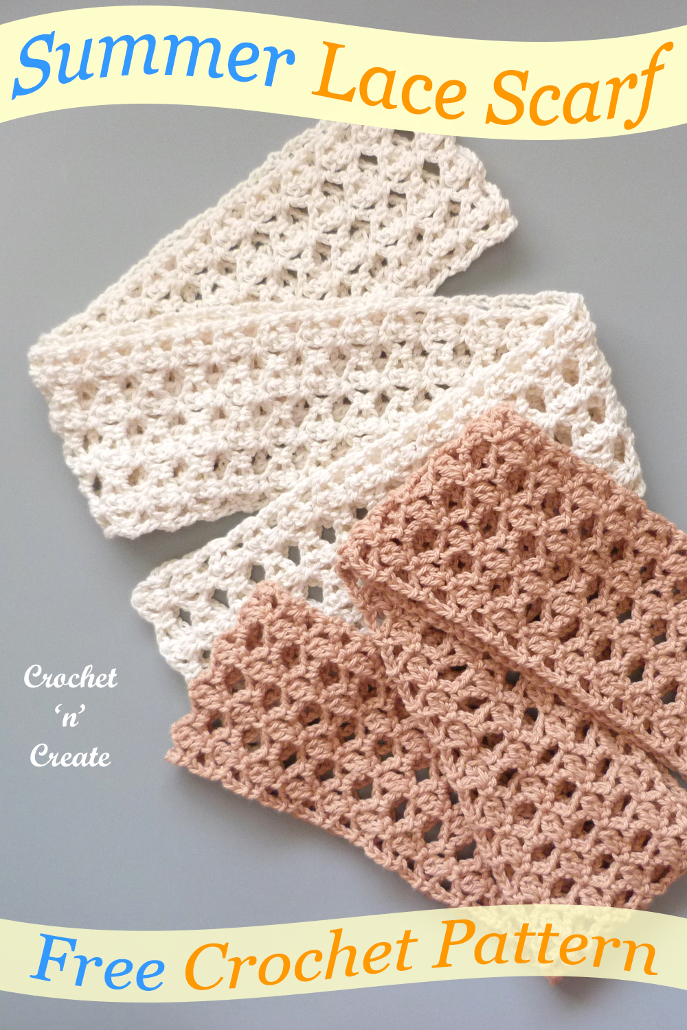 summer lace crochet scarf