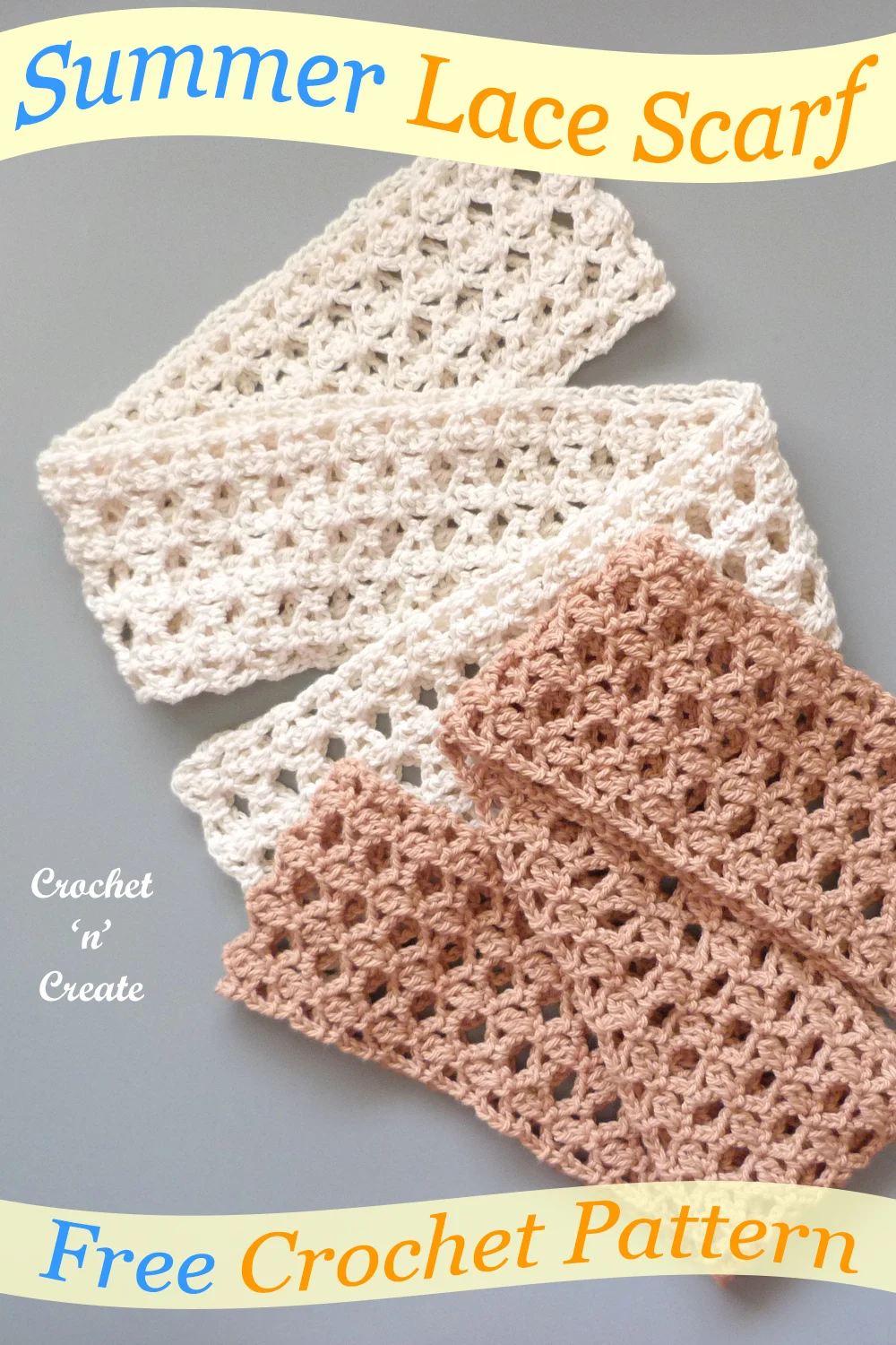 summer lace crochet scarf