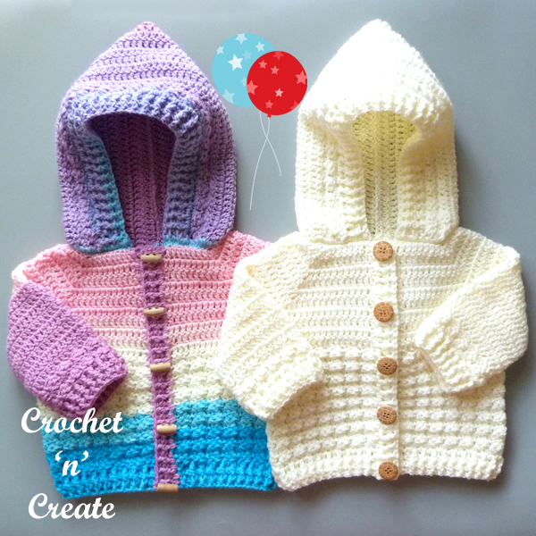 Sweet Crochet Baby Hoodie Free Pattern on Crochet n Create