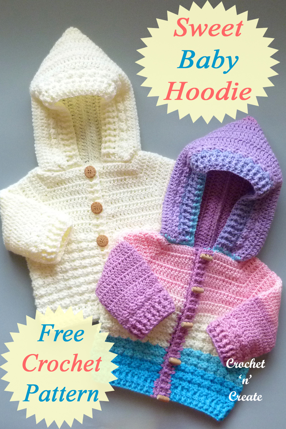 sweet crochet baby hoodie