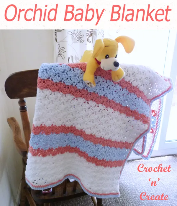 orchid baby blanket