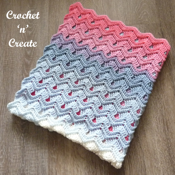 mandala chevron crochet blanket