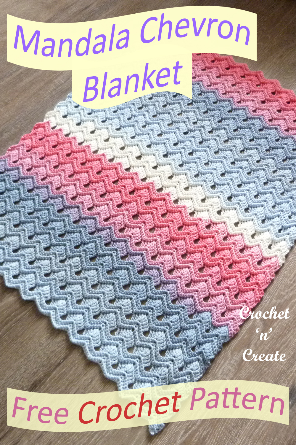 mandala chevron crochet blanket