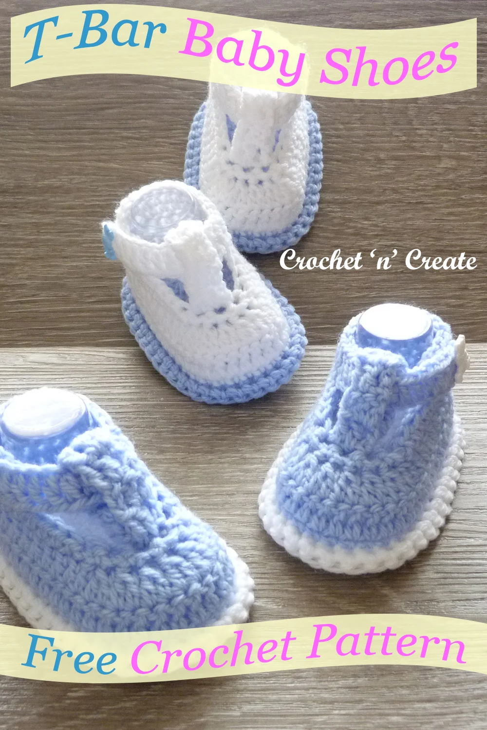 crochet t-bar baby shoes