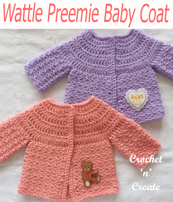 wattle preemie baby coat