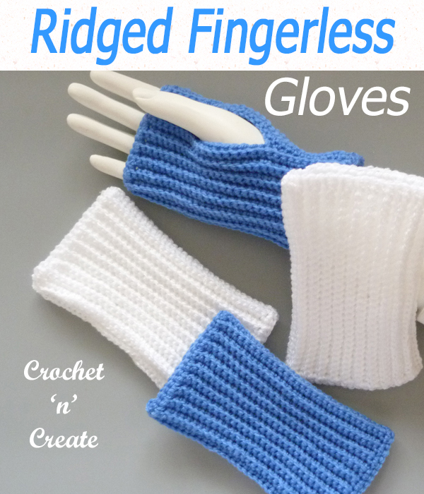 ridged fingerless gloves