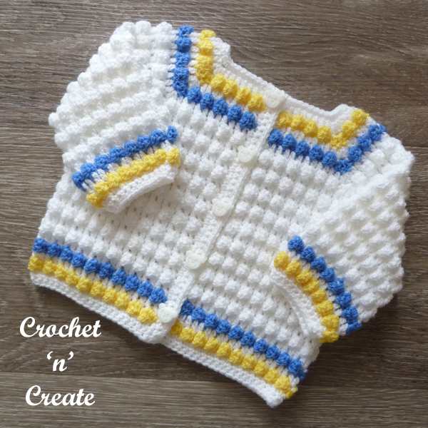 crochet infant jacket