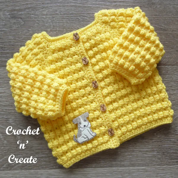 crochet infant jacket