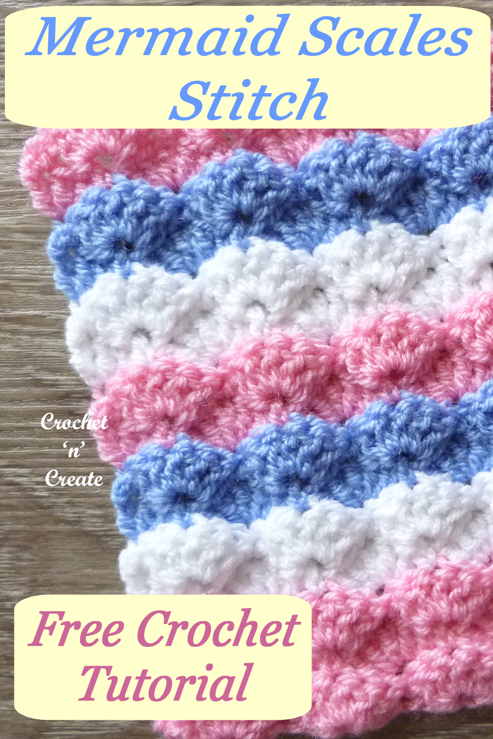 mermaid scales crochet stitch