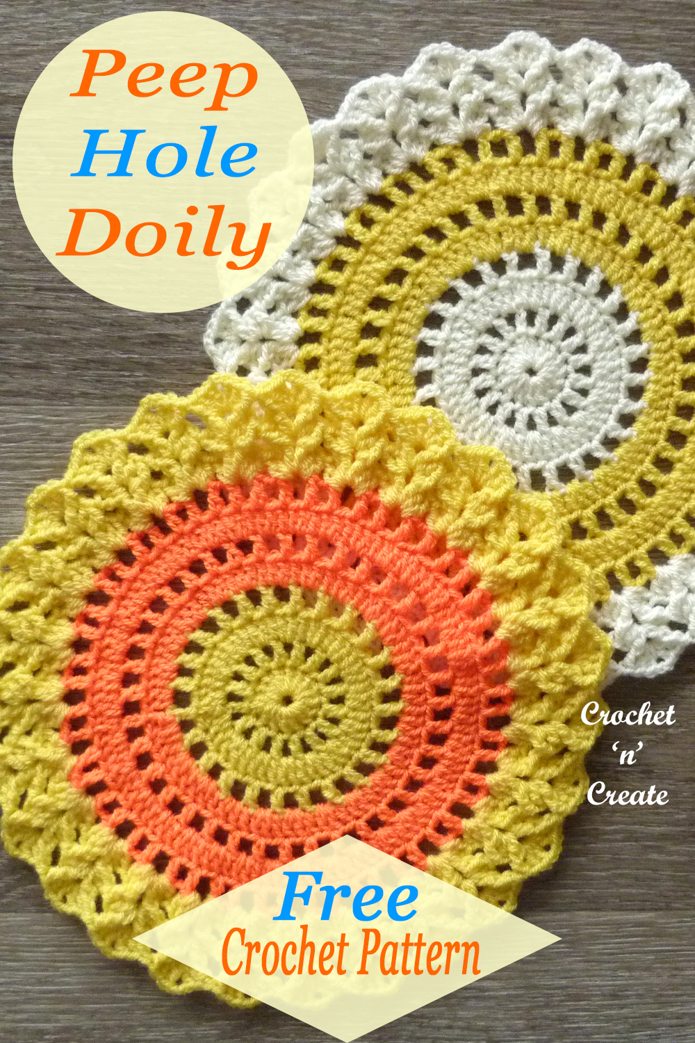 crochet peep hole doily