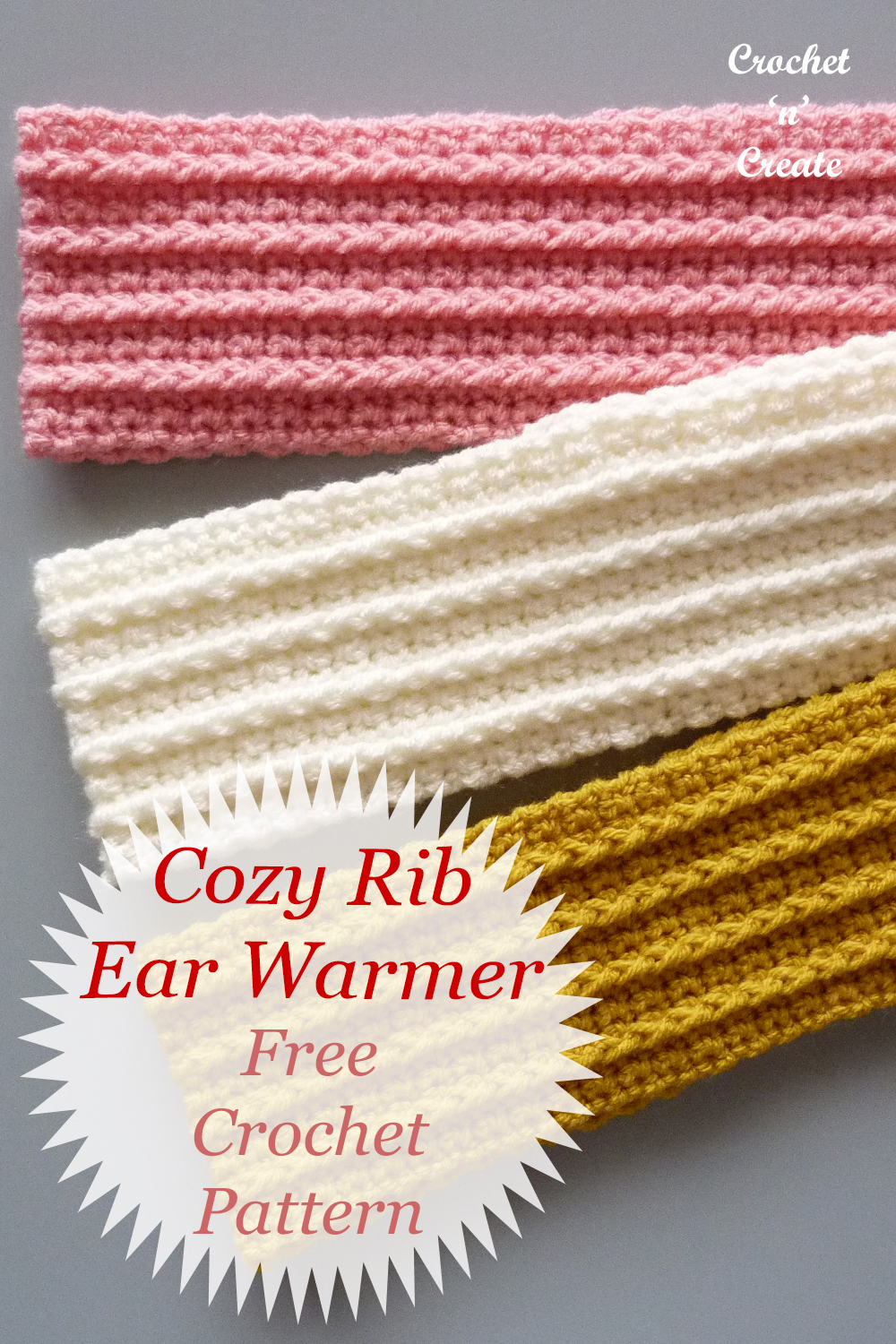 crochet cozy rib earwarmer