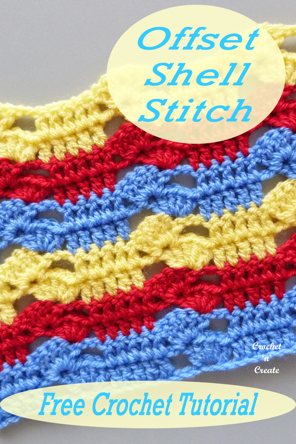 crochet offset shell stitch