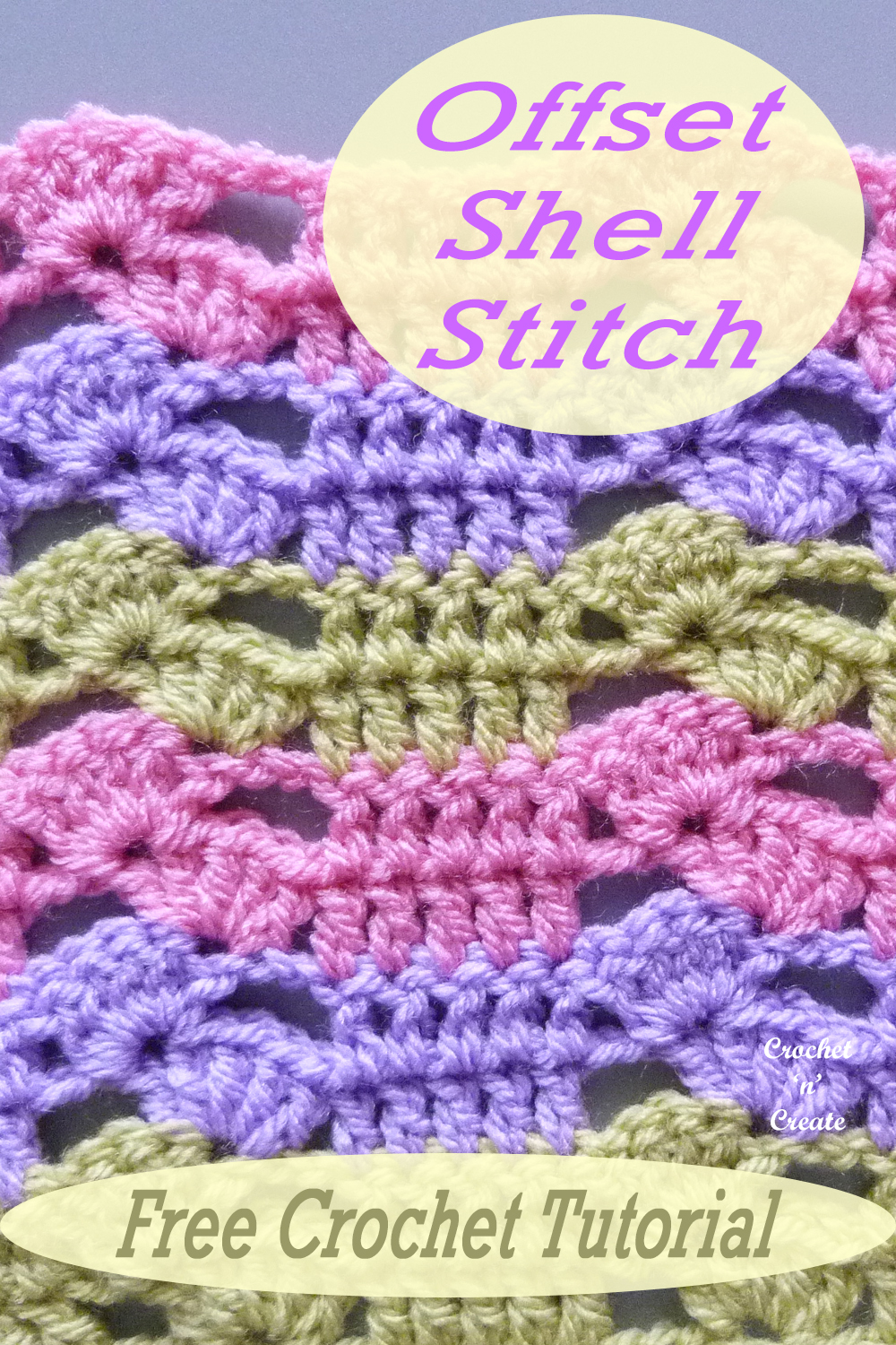 crochet offset shell stitch