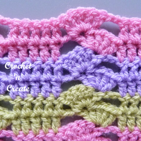 Crochet Offset Shell Stitch - Crochet 'n' Create