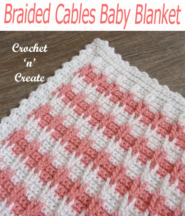 braided cables baby blanket