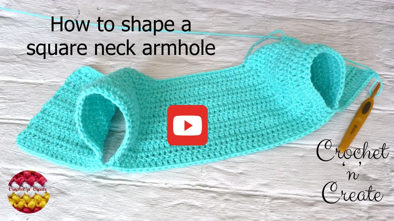 how to shape a square neck armhole