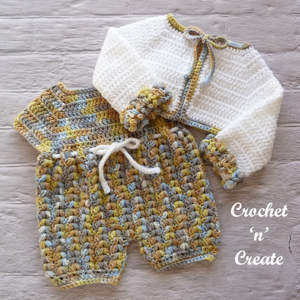 crochet baby rompers-bolero