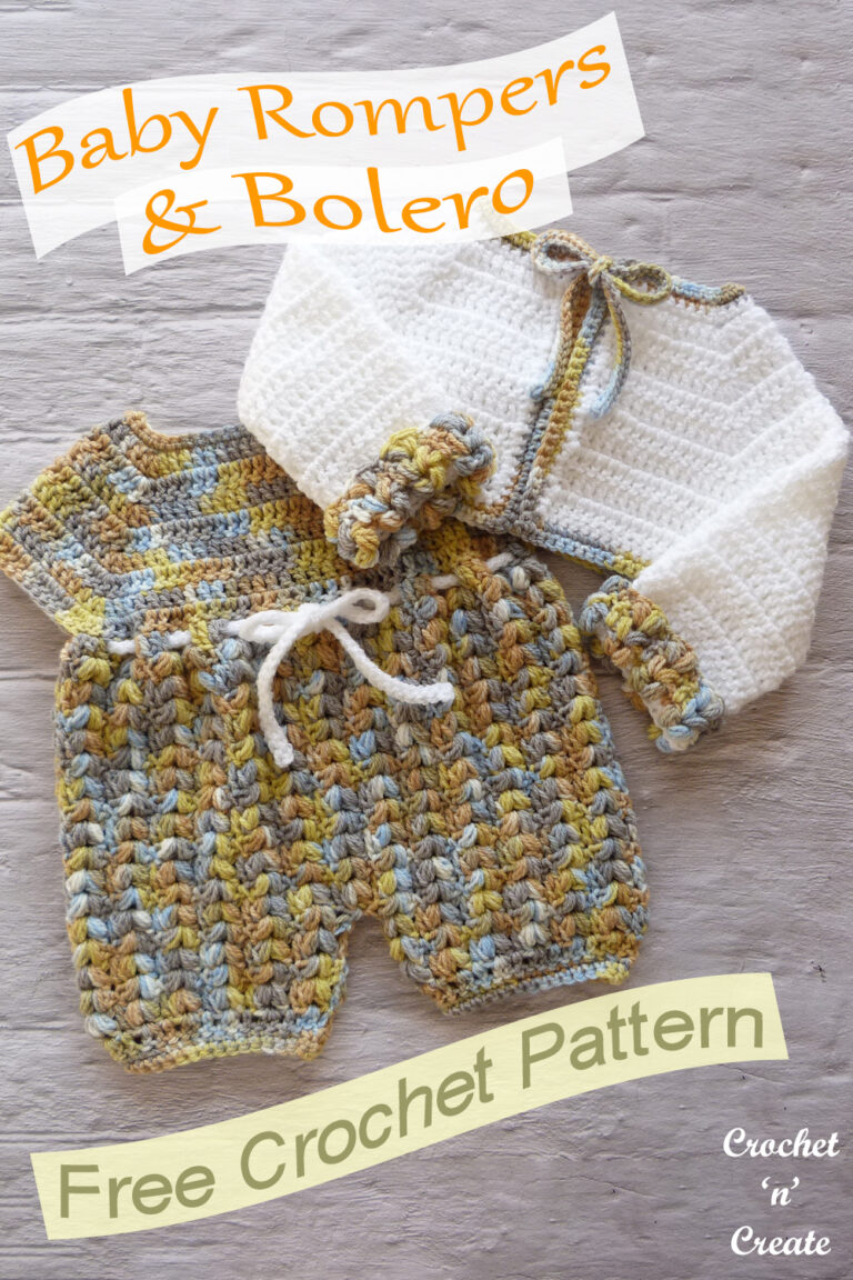 Crochet Baby Rompers-Bolero - Crochet 'n' Create