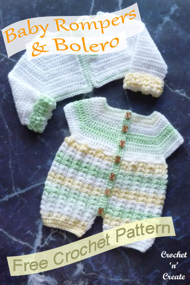 Crochet Baby Rompers-Bolero - Crochet 'n' Create