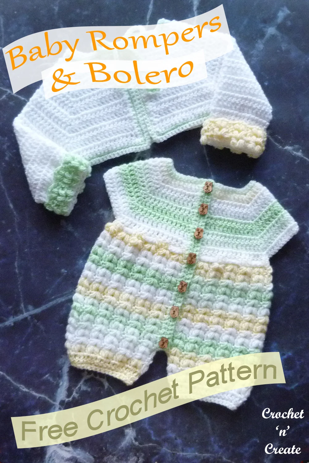 crochet baby rompers-bolero