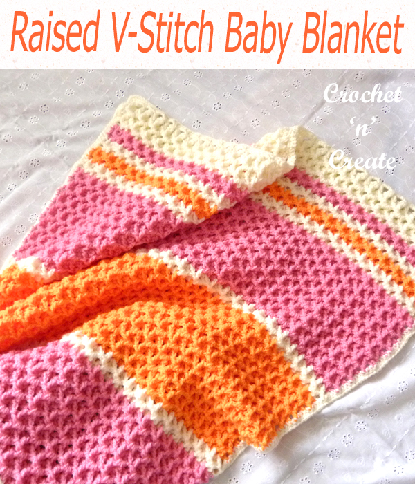 raised v-stitch baby blanket