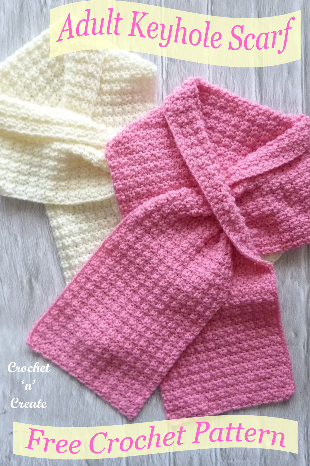 crochet keyhole scarf pattern