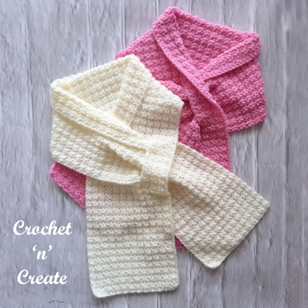 cream over pink neck warmer