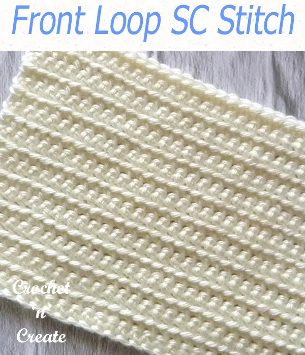 front loop sc stitch