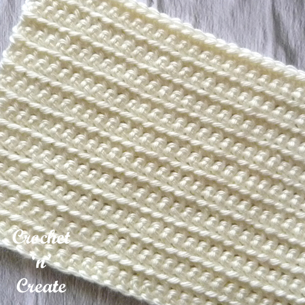 front loop single crochet stitch