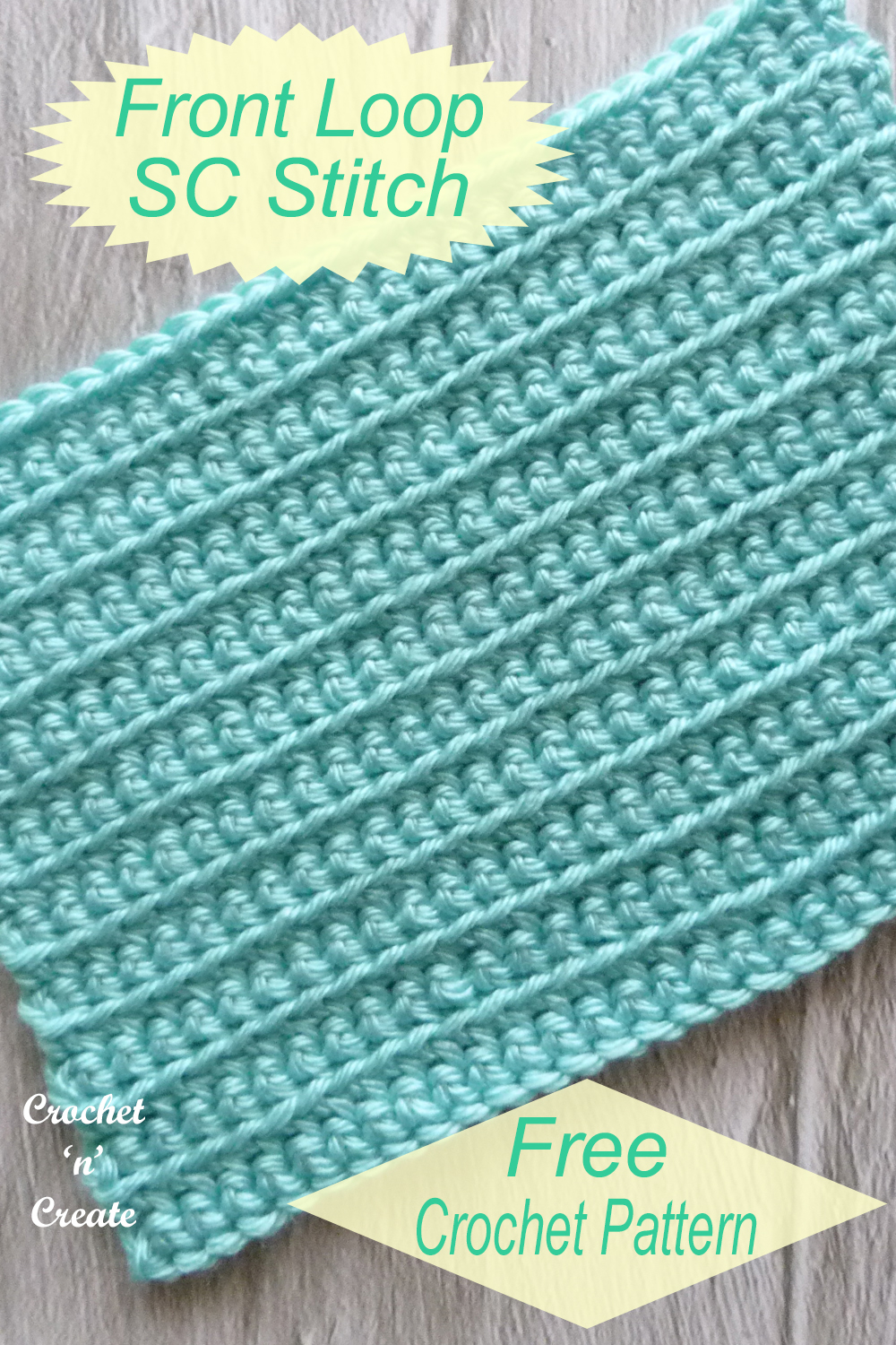 front loop single crochet stitch