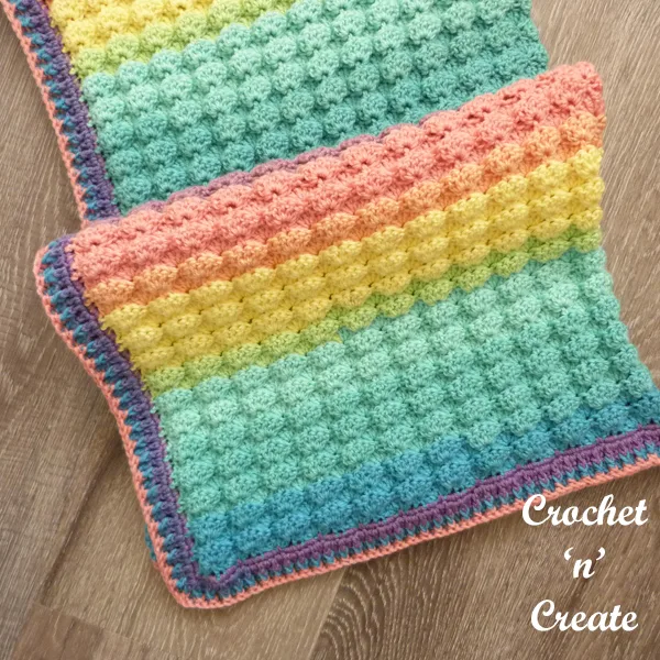 crochet poppin shells blanket