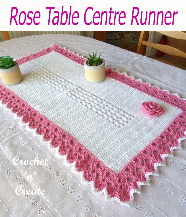 rose table centre runner