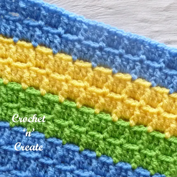 crochet raised brick stitch