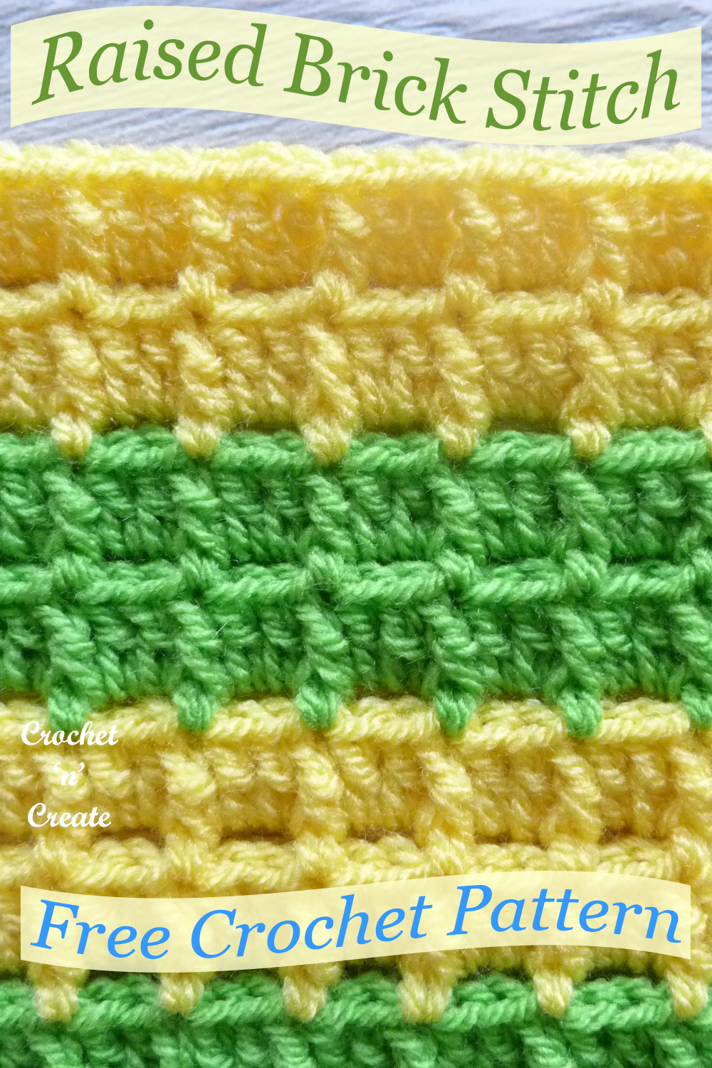 crochet raised brick stitch