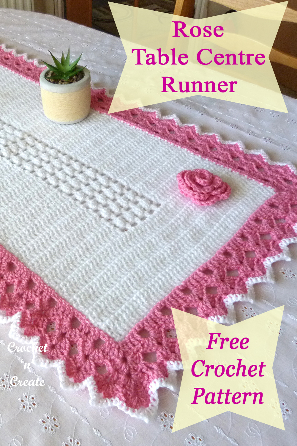 rose table centre runner