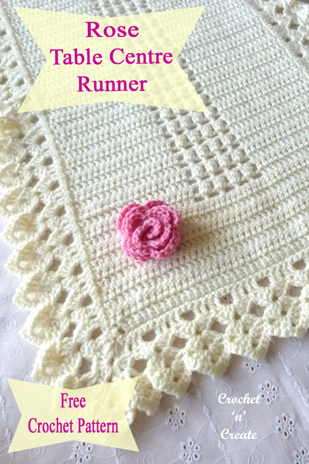 rose table centre runner