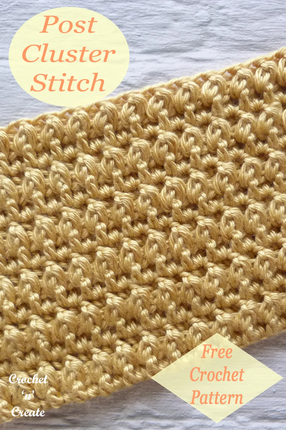 crochet post cluster stitch