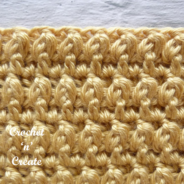 post puff-double crochet