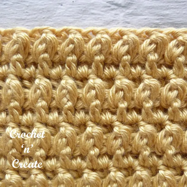 post puff-double crochet