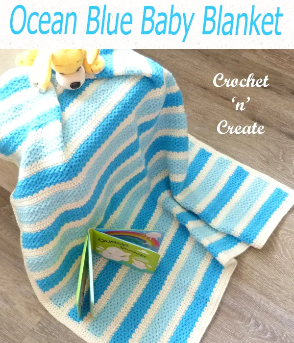 ocean blue baby blanket