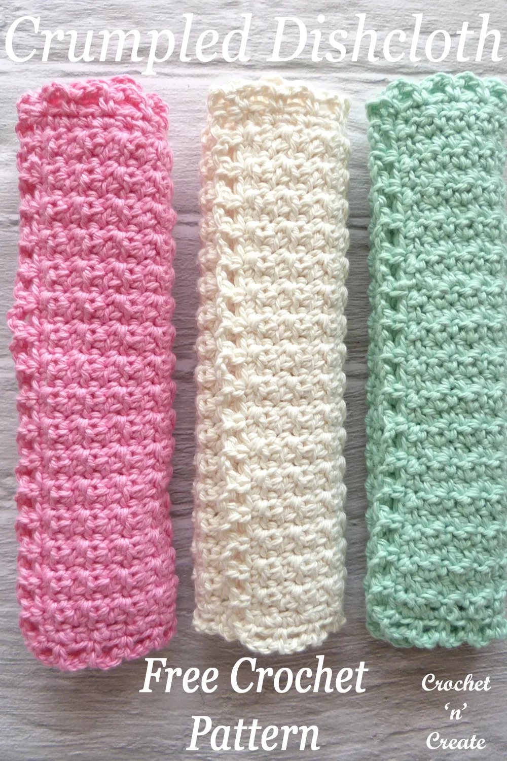 crochet crumpled dishcloth pattern