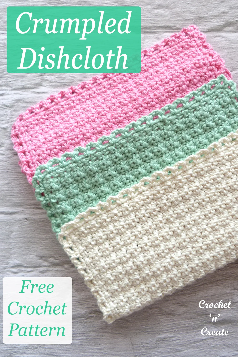 crochet crumpled dishcloth pattern