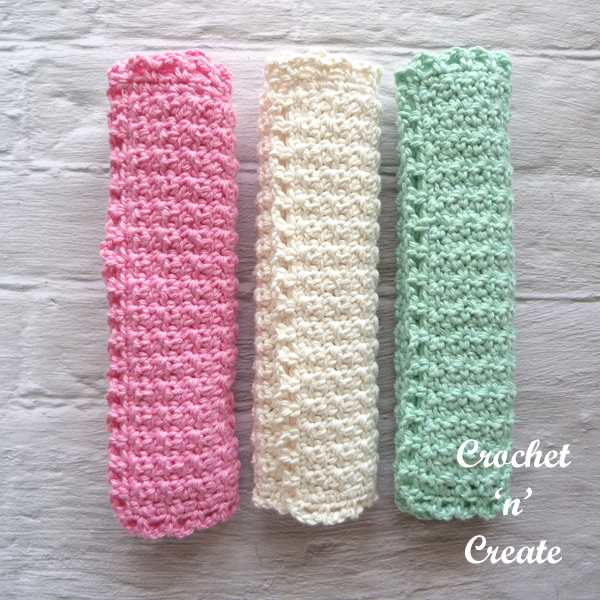 crochet crumpled dishcloth pattern