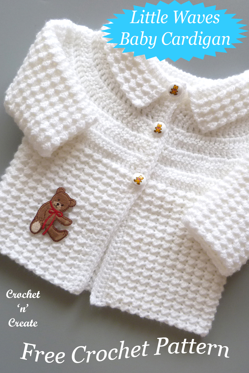 little waves baby cardigan