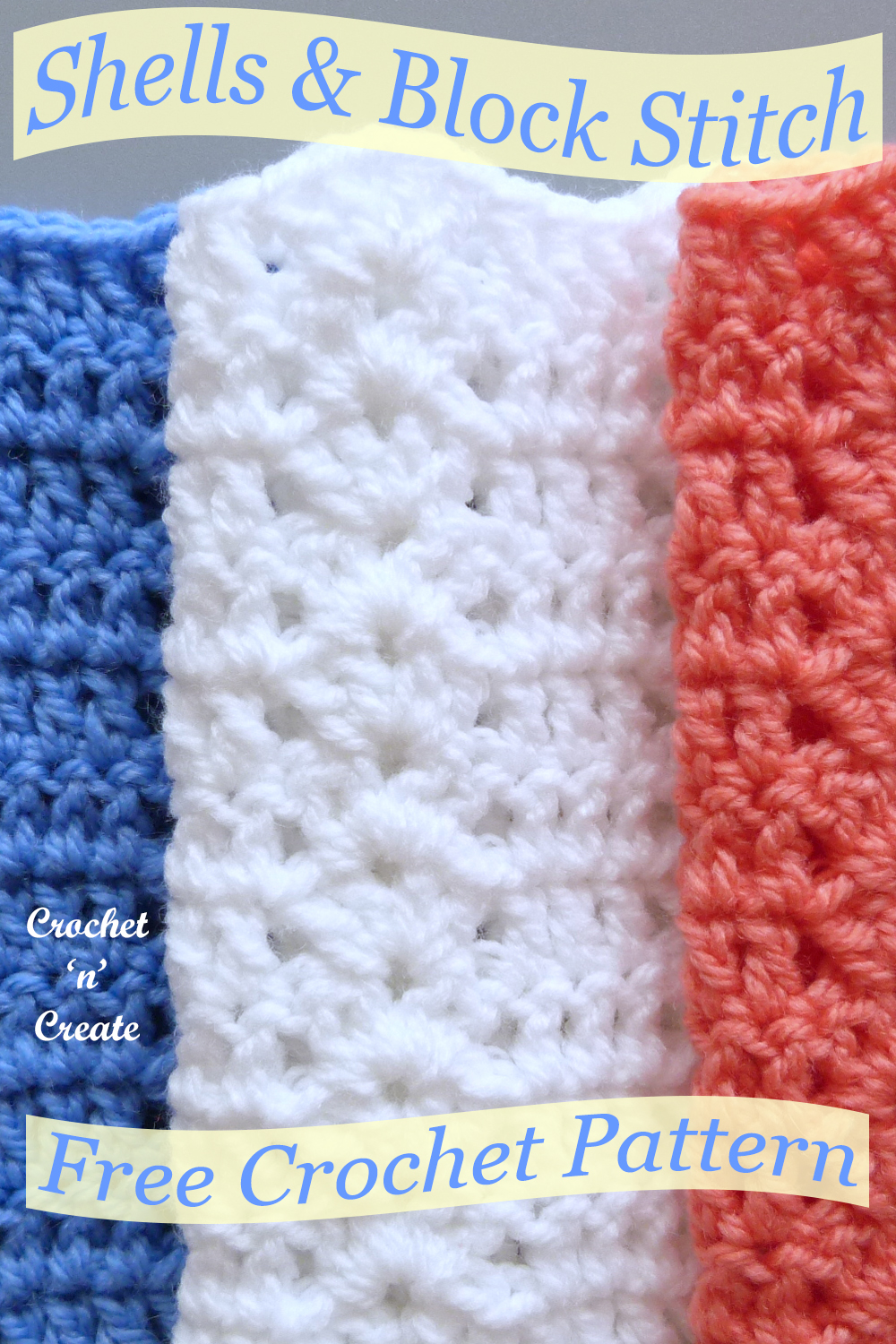 crochet shells-block stitch